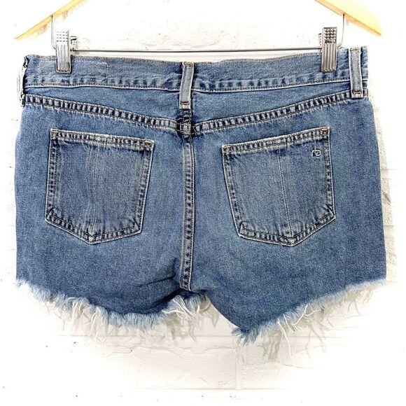 Rag & Bone Cut Off Winnie Destroyed Jean Denim Shorts Size 26 - Picture 6 of 10